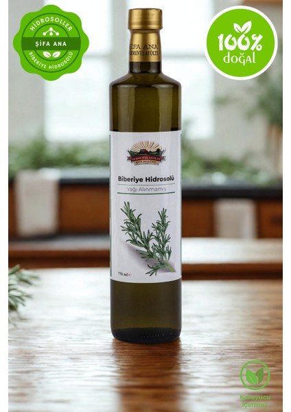 Biberiye Hidrosolü 750 ml Kimyasal Madde İçermeyen Serin Ortamda Saklanmalı