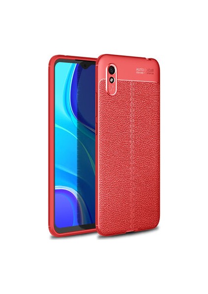 Redmi 9A Kılıf Deri Görünümlü Deriko Premium Silikon Kapak