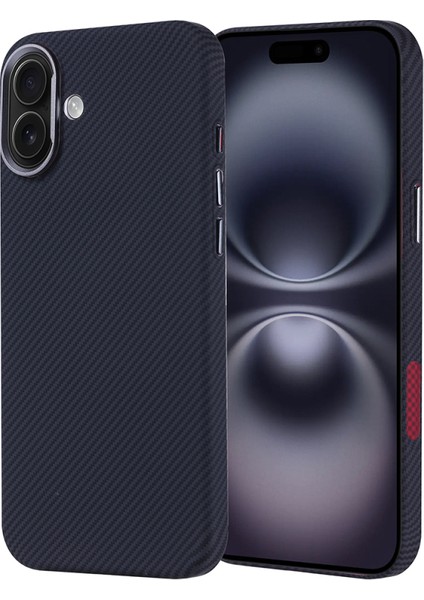 iPhone 16 Plus Kılıf Karbon Fiber Desenli Magsafe Şarj Özellikli Ultra Ince Nekst Premium Kapak