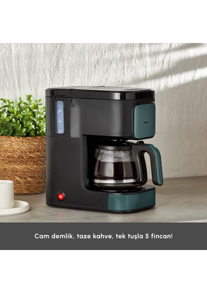 Just Coffee Aroma 2 In 1 Filtre Kahve ve Çay Demleme Makinesi Pine Green fırsatları