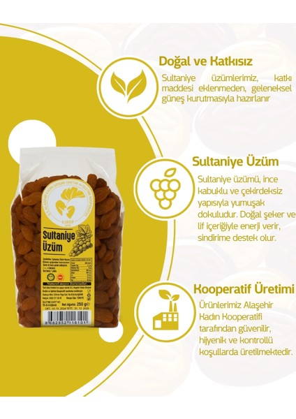 Sultaniye Kuru Üzüm 250 gr Dört Adet fırsatları