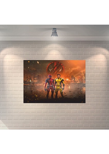Deadpool & Wolverine 1 Dekoratif Ahşap Poster