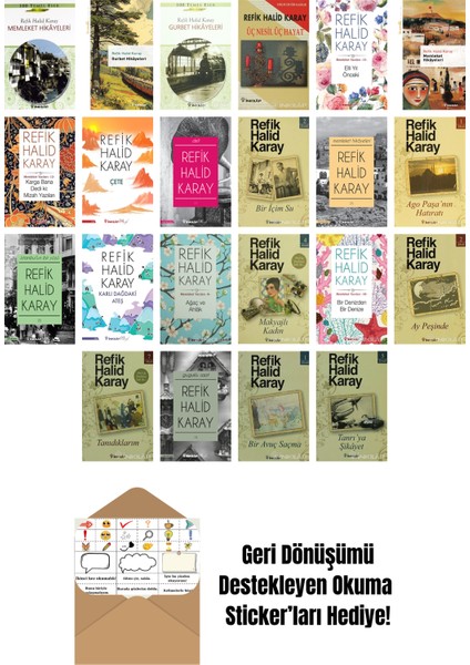 Refik Halid Karay 22 Kitap Seti + Okuma Sticker'ları