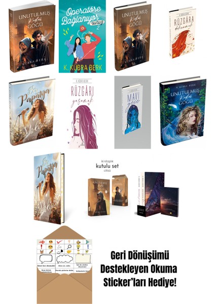 K. Kübra Berk 11 Kitap Seti + Okuma Sticker'ları