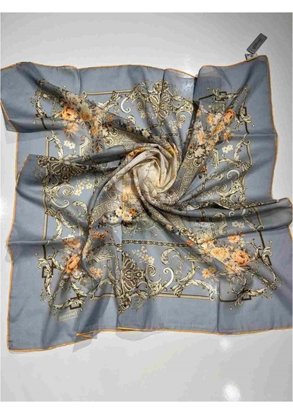 Siyane Naturel Desenli Eşarp - 10