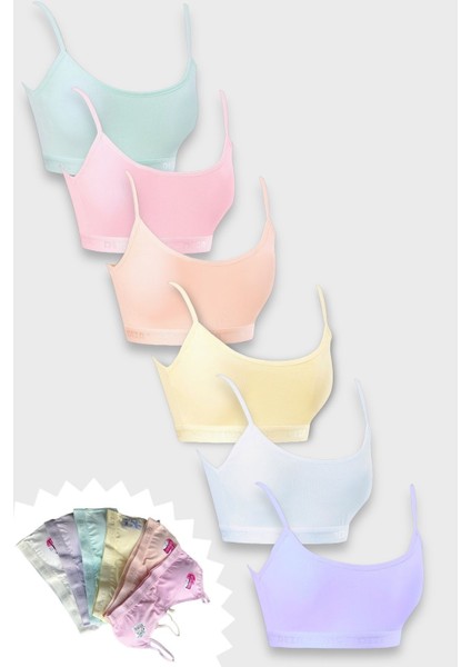 6'lı Genç Kız Sütyen Seti Kadınlar İçin Alıştırma İle Rahat Kullanım Sunar