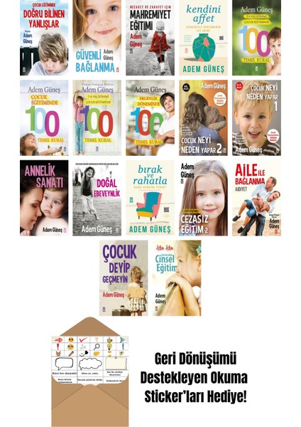 Adem Güneş 17 Kitap Seti + Okuma Sticker'ları