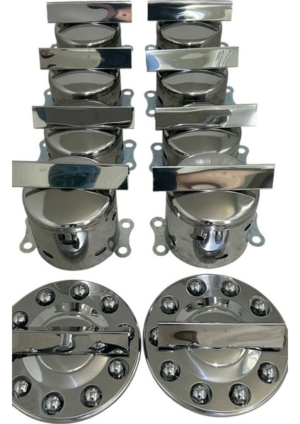 22,5 Krom Jant Kapak Seti Tır-Dorse 10 Lu Paslanmaz Krom