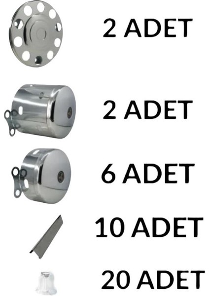 22,5 Krom Jant Kapak Seti Tır-Dorse 10 Lu Paslanmaz Krom modelleri