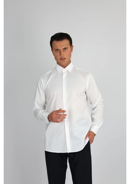 Enzo Ferrettı EF11 R 901 Beyaz Non-Iron Çift Kat Iplik, Regular Fıt,erkek Gömlek fiyatları