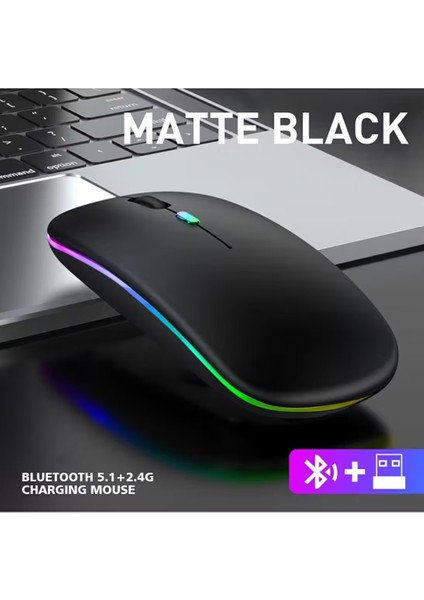Sessiz 2.4g+ Bluetooth 5.2 Bağlantılı Rgb 1600 Dpı Optik Mouse fırsatları