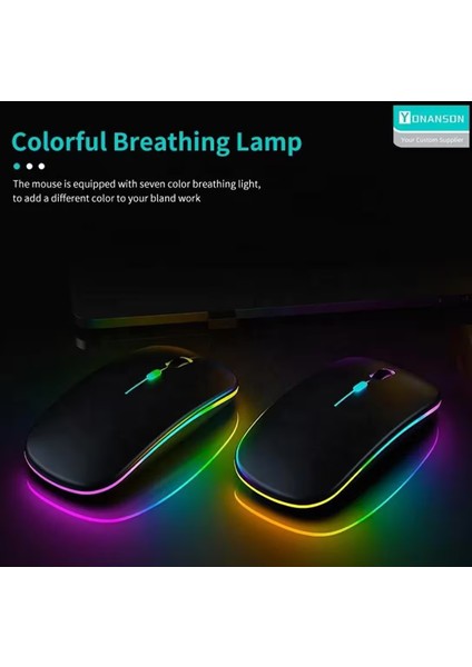 Sessiz 2.4g+ Bluetooth 5.2 Bağlantılı Rgb 1600 Dpı Optik Mouse indirimleri