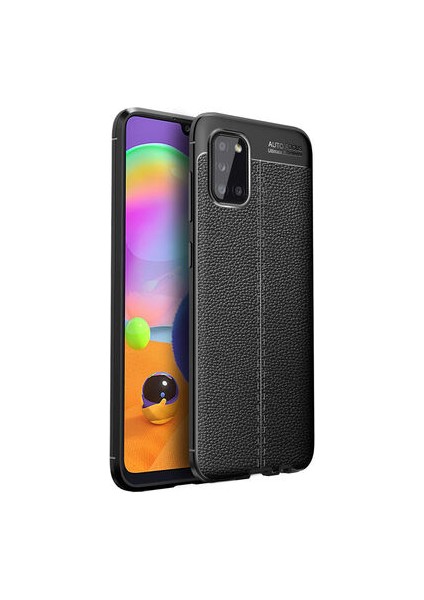 Samsung Galaxy A02S Kılıf Deri Görünümlü Deriko Premium Silikon Kapak