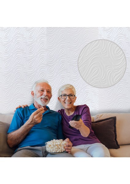 3D Duvar Paneli Boyanabilir Dekota 60X120 cm / Dalga Desenli 7'li Paket-5 M² indirimleri