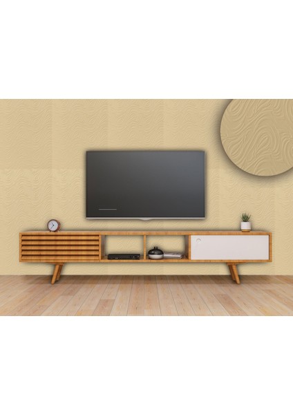 3D Duvar Paneli Boyanabilir Dekota 60X120 cm / Dalga Desenli 7'li Paket-5 M²