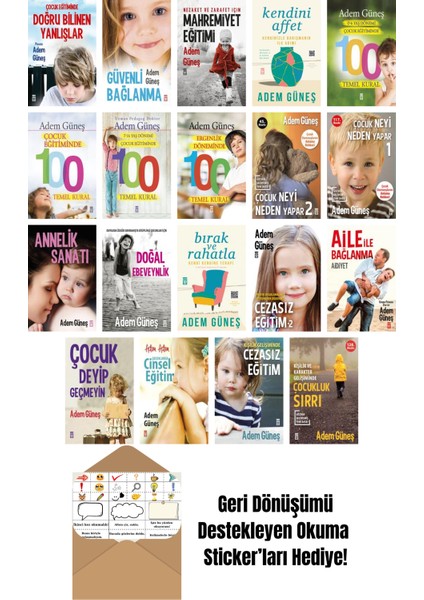 Adem Güneş 19 Kitap Seti + Okuma Sticker'ları