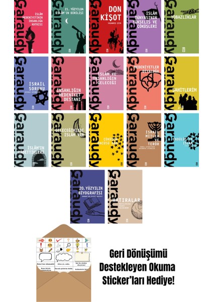 Roger Garaudy 17 Kitap Seti + Okuma Sticker'ları