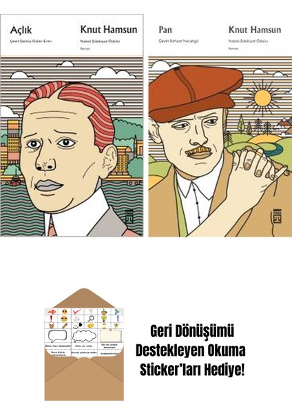 Knut Hamsun 2 Kitap Seti + Okuma Sticker'ları