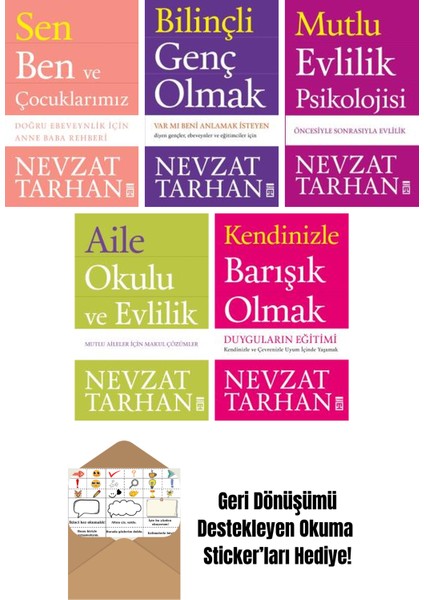Nevzat Tarhan 5 Kitap Seti + Okuma Sticker'ları