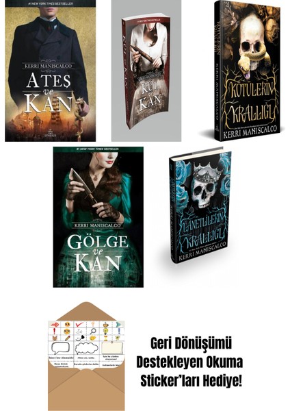Kerri Maniscalco 5 Kitap Seti + Okuma Sticker'ları