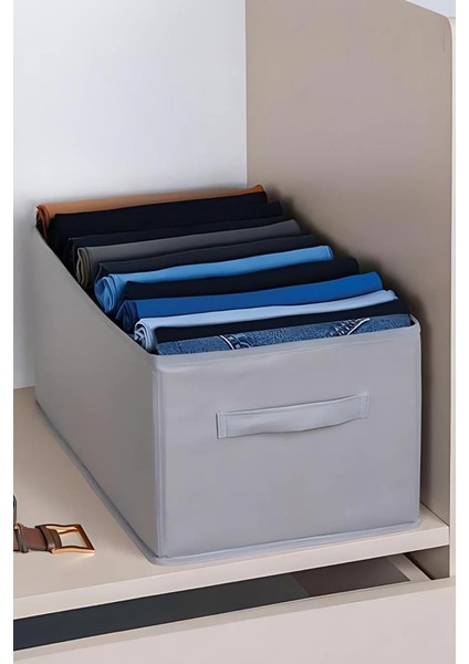 2’li Pantolon Kazak Düzenleyici Set, Elbise Kıyafet Çamaşır Saklama Kutusu Mukava Destekli (40X25CM) fiyatları