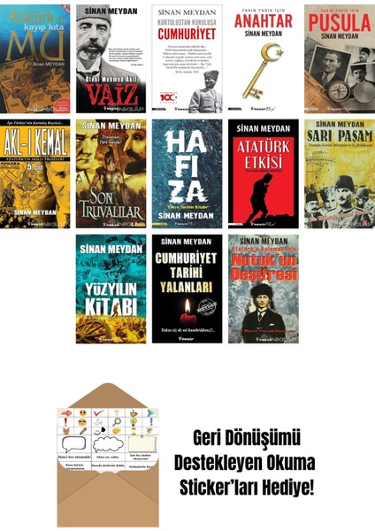 Sinan Meydan 13 Kitap Seti + Okuma Sticker'ları