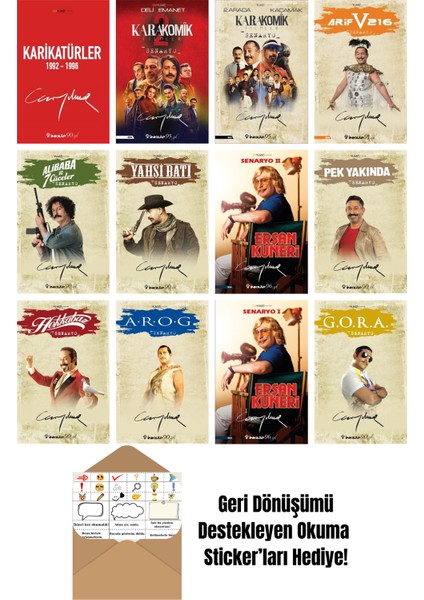 Cem Yılmaz Budan 12 Kitap Seti + Okuma Sticker'ları