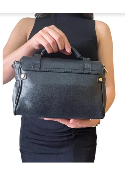 Kemer Modelli Siyah Kapağı Mıknatıslı El ve Omuz Çanta fırsatları