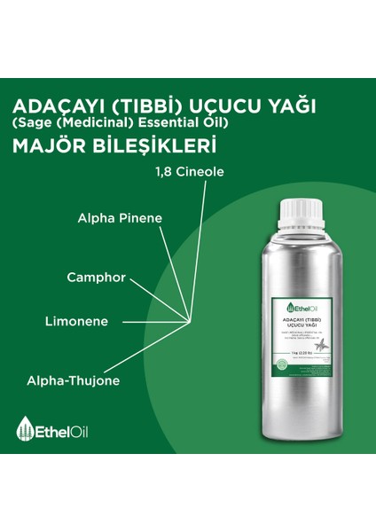 Adaçayı (Tıbbi) Uçucu Yağı - Etheloil - 1 kg - ve Uçucu Yağ - Üretici Firma, , Toptan Satış - Sage (Medicinal) Essential Oil - Salvia Officinalis L fırsatları