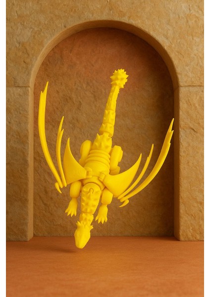 3D Baskı Hareketli Ejderha Figürü – 17CM | Tüm Parçaları Oynar Kanatlı Tasarım