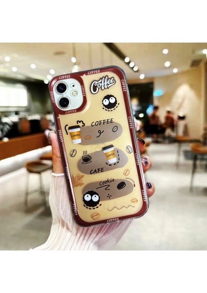 iPhone 11 Uyumlu (Köşeli 12 Görünümlü) Lucky Serisi Baskılı Şeffaf Kamera Korumalı Silikon Kılıf