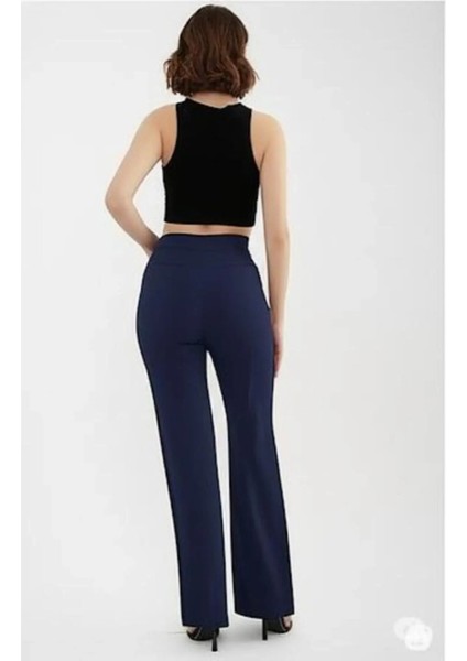 Scuba Krep Önü Çımalı Palazzo Pantolon modelleri