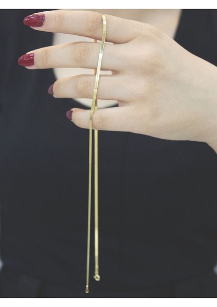 14 Ayar Altın Ince Italyan Ezme Zincir Kolye modelleri