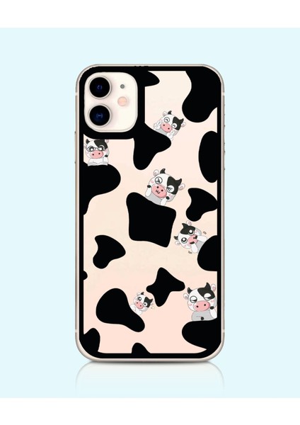 Iphone 11 Uyumlu '' Şirin Inek Desenli '' Özel Tasarım Kılıf