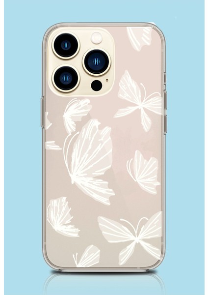 iPhone 11 Pro Max Uyumlu Özel Tasarım Gölgeli Kelebek Baskılı Kılıf