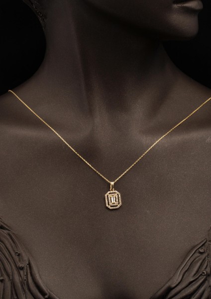 Baget Tektaşlı 14 Ayar Altın Kolye fiyatları