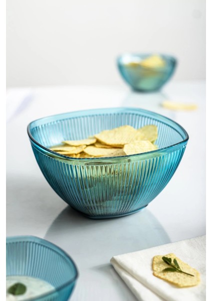 Akrilik Barok Aquamarin Orta Boy Kare Meyve & Salata Kasesi & Karıştırma Kabı / 1,5 Lt (Cam Değildir) modelleri