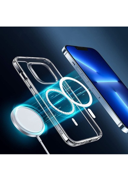 Iphone 13 Pro Max Uyumlu Gerçek Magsafe Özellikli Sert Şeffaf Kılıf fiyatları