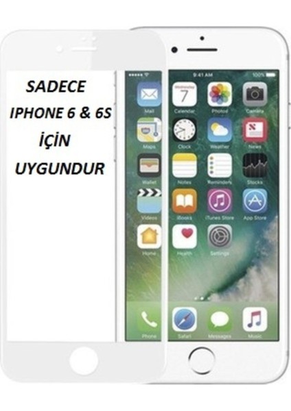 Iphone 6s Beyaz Tam Kaplayan Ön Ekran Koruyucu-Tempered Glass fiyatları