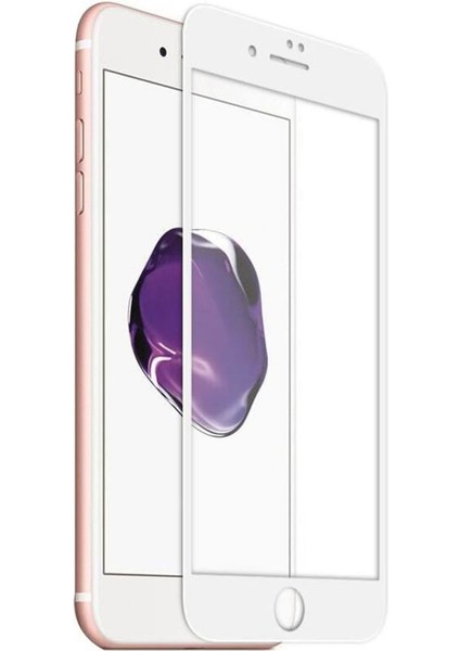 iPhone 7/ 8 Beyaz Uyumlu Darbe Emici Kırılmayan Seramik Ekran Koruyucu