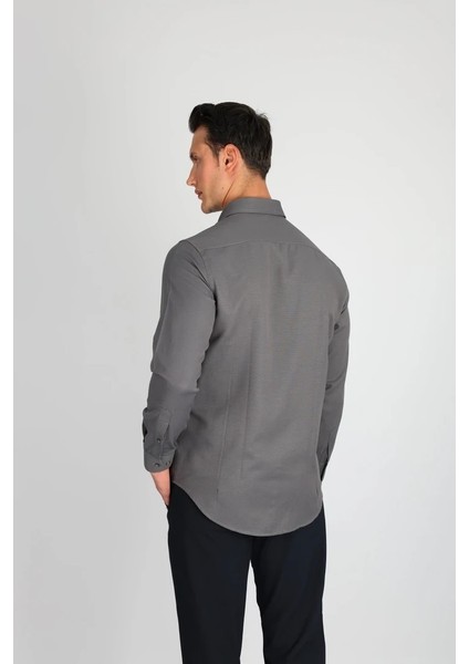 Oxford C 503 Gri Erkek Gömlek modelleri