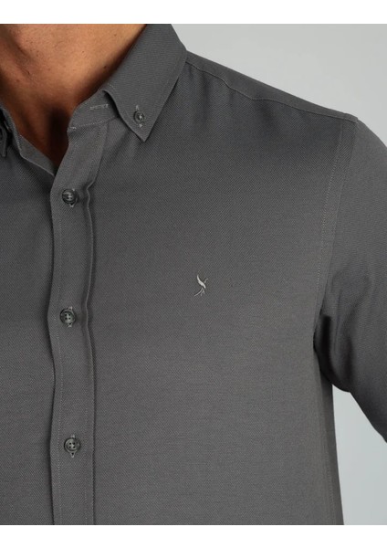 Oxford C 503 Gri Erkek Gömlek fırsatları