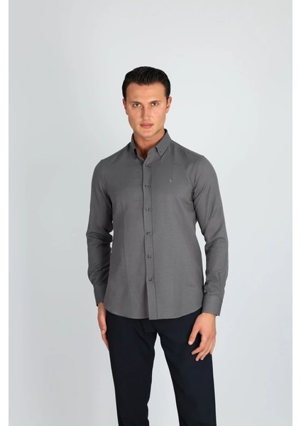 Oxford C 503 Gri Erkek Gömlek indirimleri