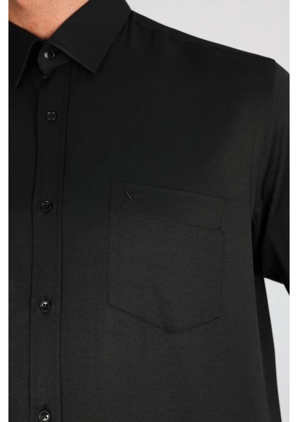 Soft Saten R 500 Siyah Erkek Gömlek indirimleri