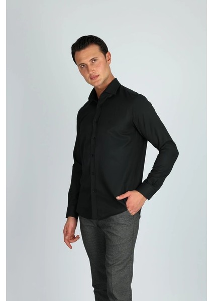 Gab C 500 Siyah Erkek Gömlek