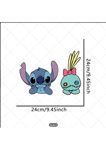 Sevimli Stitch ve Scrump Sticker