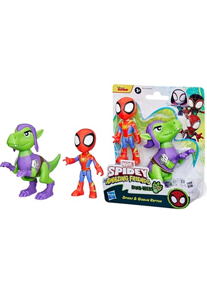 Marvel Spidey And His Amazing Friends Dino Webs Spidey & Goblin Raptor G0120