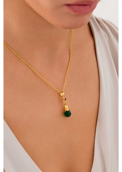 14 Ayar Altın Yeşil Nar Tanesi Kolye fiyatları