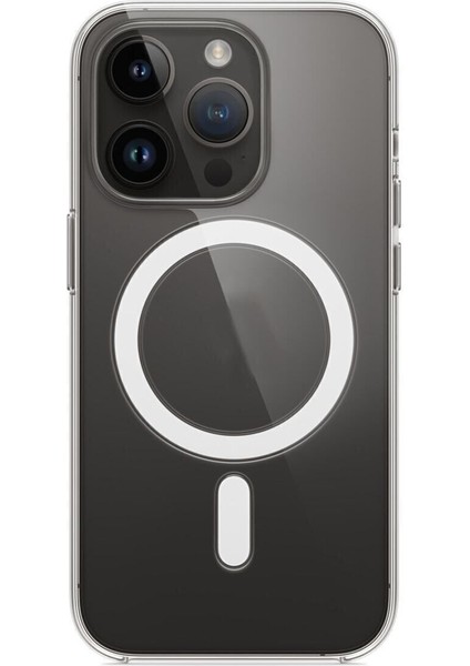 Iphone 14 Pro Uyumlu Gerçek Magsafe Özellikli Sert Şeffaf Kılıf