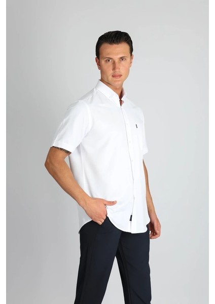 LM1496 R 900 Beyaz Erkek Gömlek